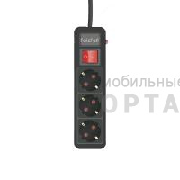 Удлинитель c заземлением FaizFull FU16 5m 10A 2500W, 3EU  (с предохранителем)