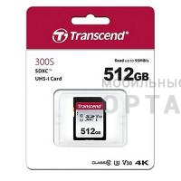 Карта памяти SDXC 512 Гб Transcend 300S Class 10 UHS-I U3 V30