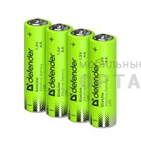 Элемент питания DEFENDER LR6 АА EcoLine S4  (24/720) Элемент питания DEFENDER LR6 АА EcoLine S4  (24/720)
