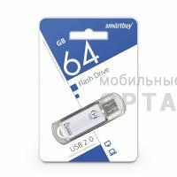 Флешка USB 64 Гб Smartbuy  V-Cut  серебро Флешка USB 64 Гб Smartbuy  V-Cut  серебро