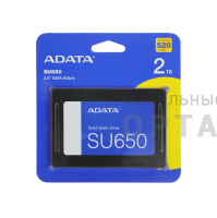 Внутренний SSD  A-Data 2TB  Ultimate SU650, SATA-III, R/W - 520/450 MB/s, 2.5", Silicon Motion, TLC 3D NAND