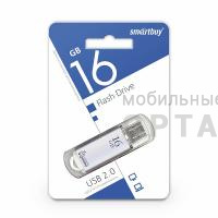 Флешка USB 16 Гб Smartbuy  V-Cut  серебро